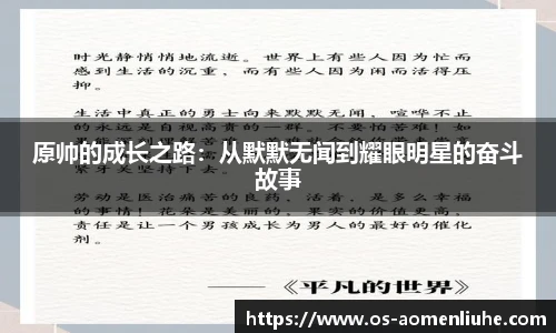 原帅的成长之路：从默默无闻到耀眼明星的奋斗故事